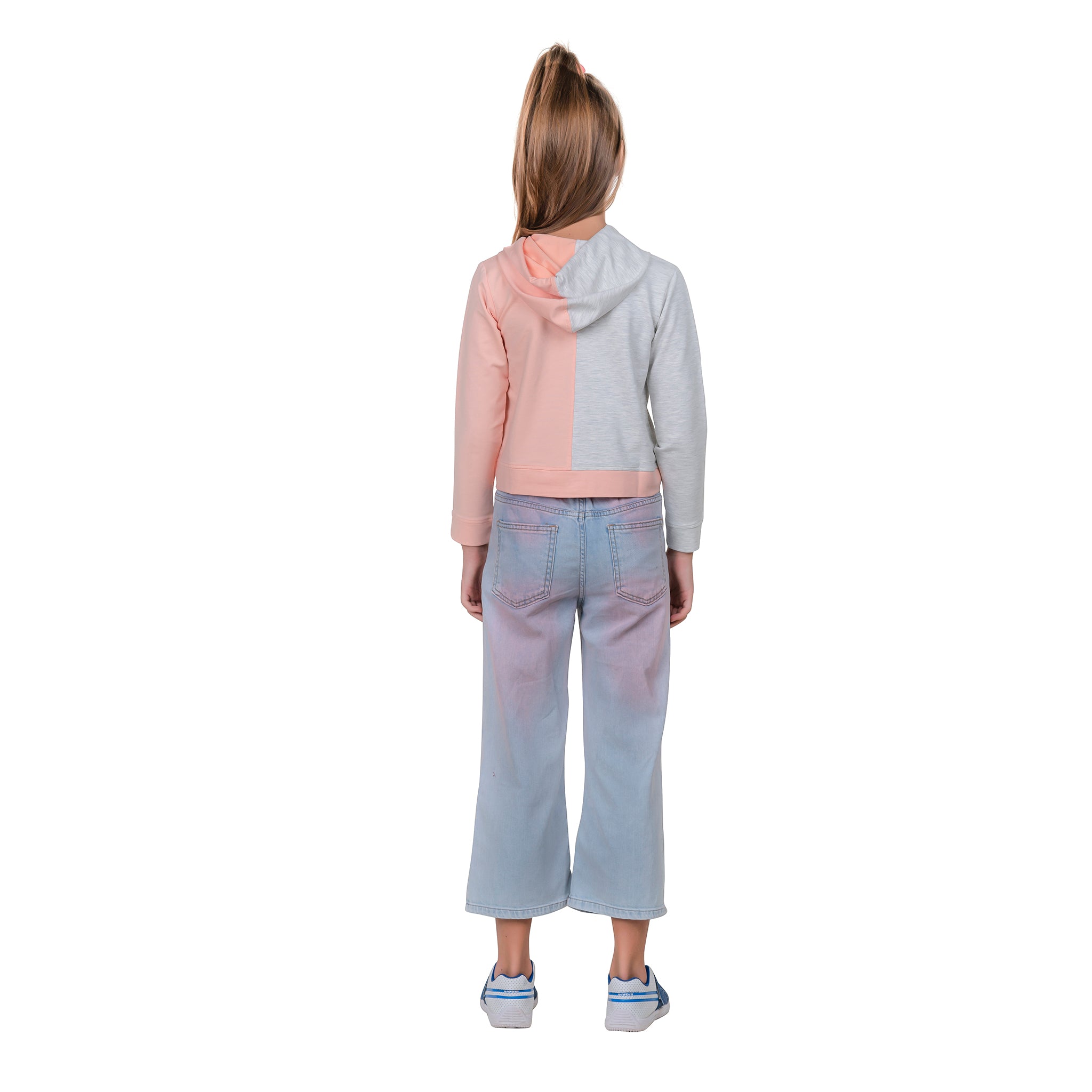 Girl's Long Sleeve Zip-through Hoodie.