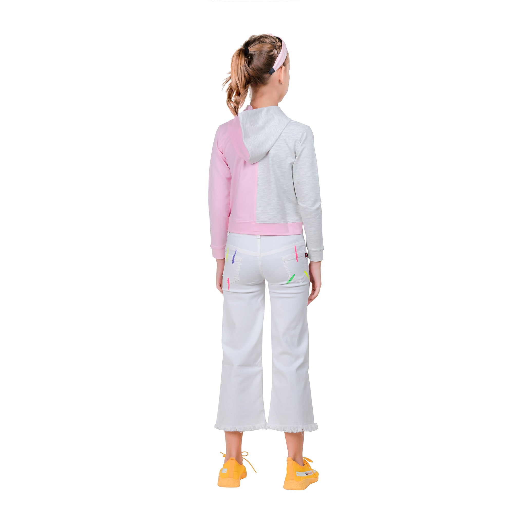 Girl's Long Sleeve Zip-through Hoodie.