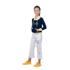 Lemon Colour Girl's Long Sleeve Pullover Hoodie.