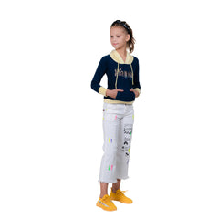 Lemon Colour Girl's Long Sleeve Pullover Hoodie.