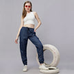 Silky Denim Cargo Jogger Jeans Pant