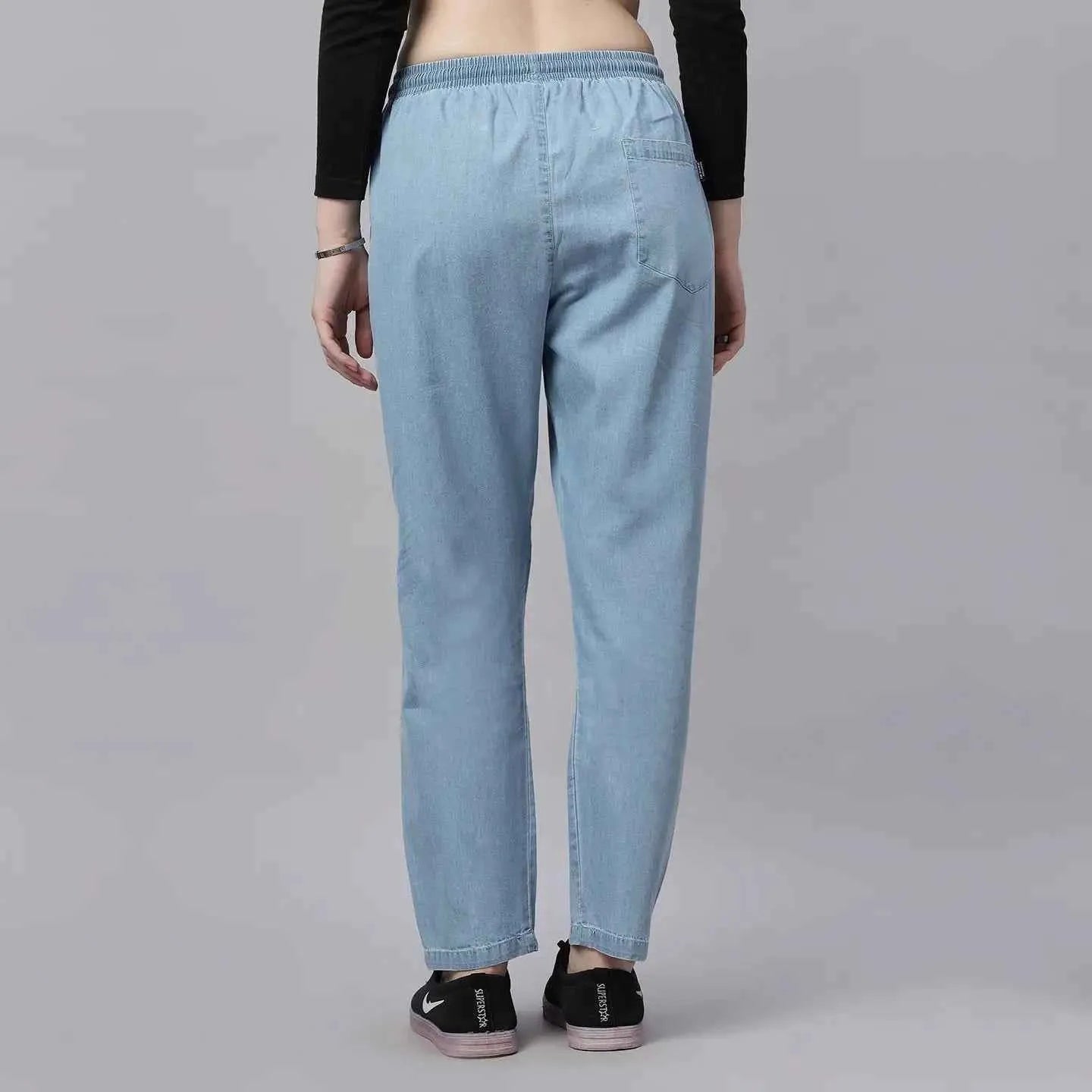 Astron – Lightweight Silky Baggy Fit Mid-Waist Jeans