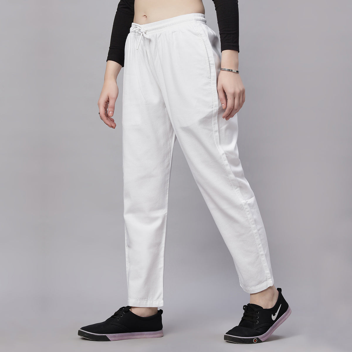 Tencel Baggy Fit Mid Waist Denim Jeans Pant.