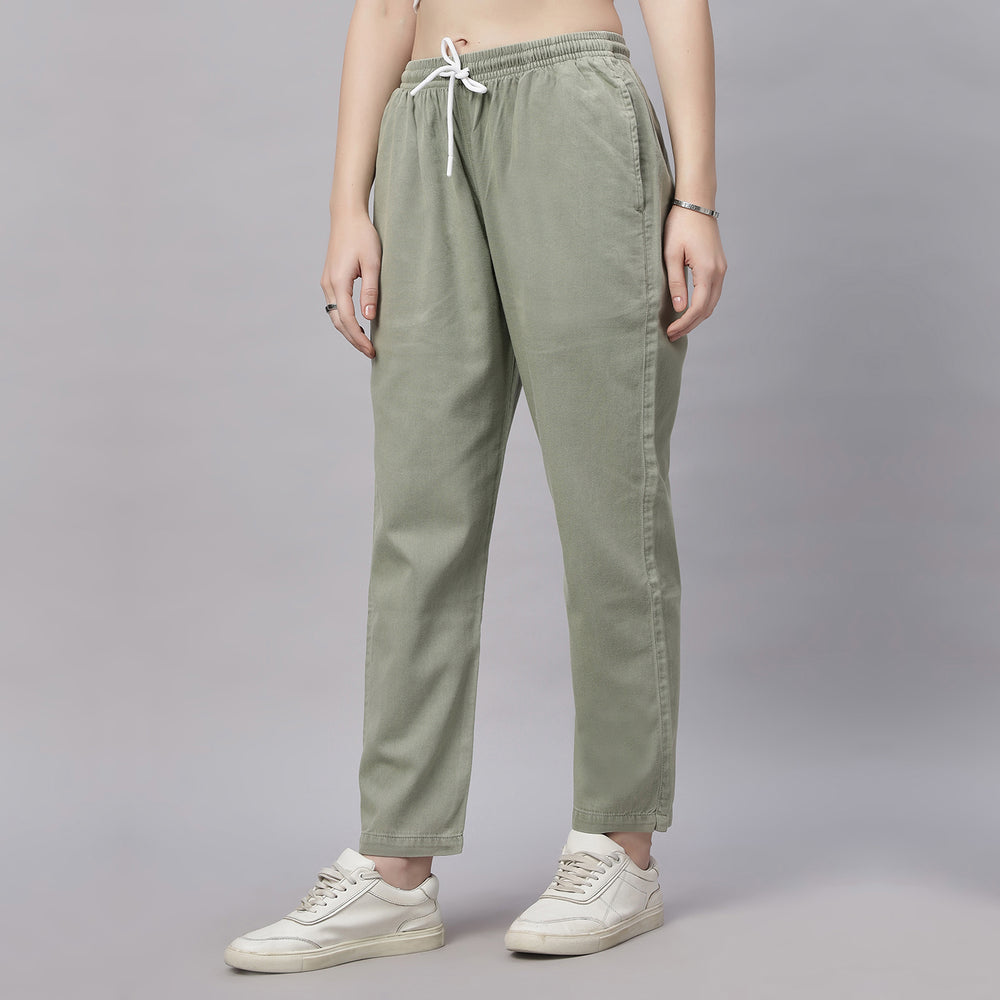 Tencel Baggy Fit Mid Waist Denim Jeans Pant.
