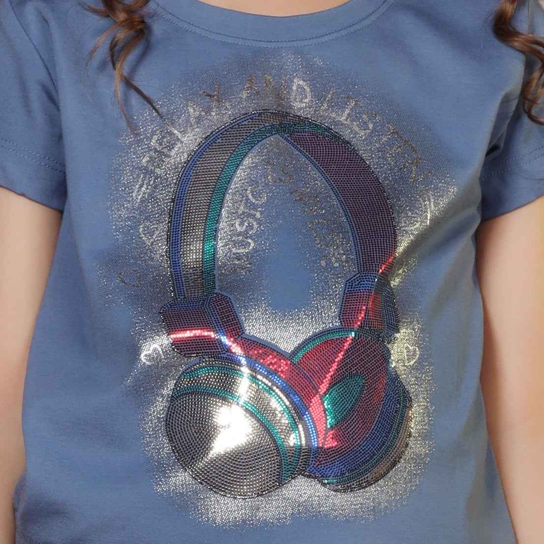 Half Sleeve Round Neck Girls T-shirt