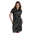 Women's Camouflage Printed Hoodie Tunic Dress