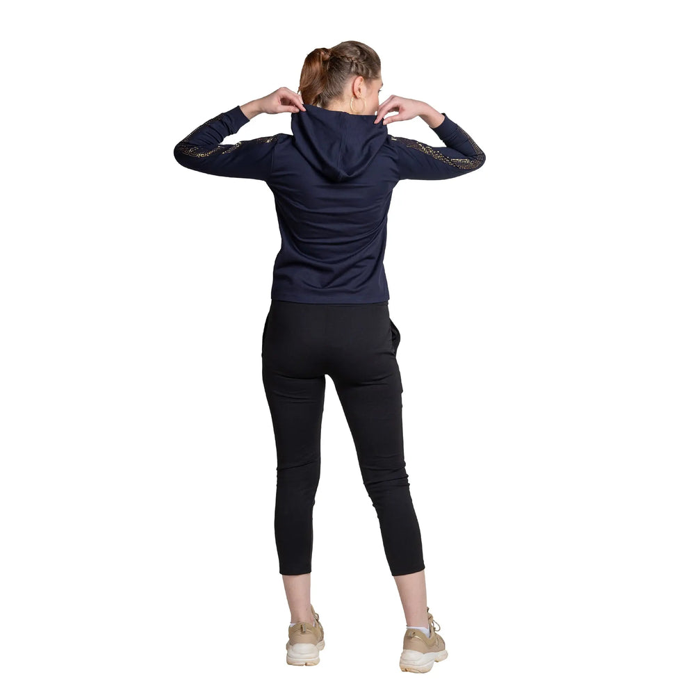Typography printed Ladies Long Sleeve Hoodie.