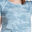 Ladies Camouflage Print Cap Sleeves Cotton T-shirt