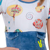 Girl's Half Sleeve Denim T-Shirt