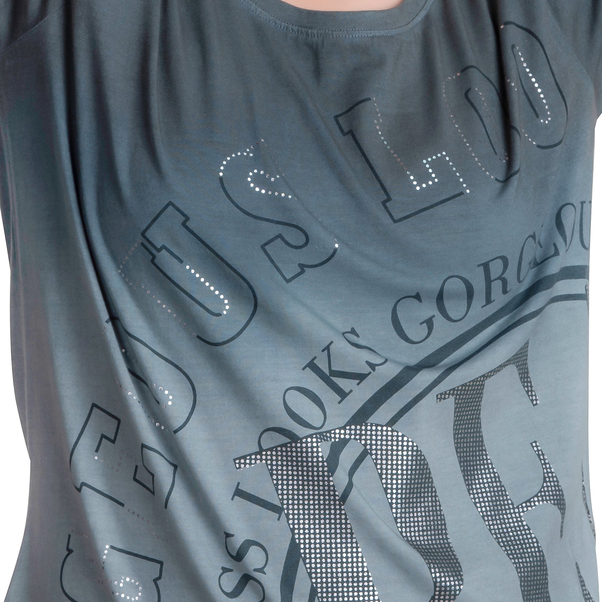Astron – Printed Round Neck Wine Color Cotton T-Shirt for Women
