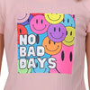 Smiley Printed Half Sleeve T-shirt For Girl's