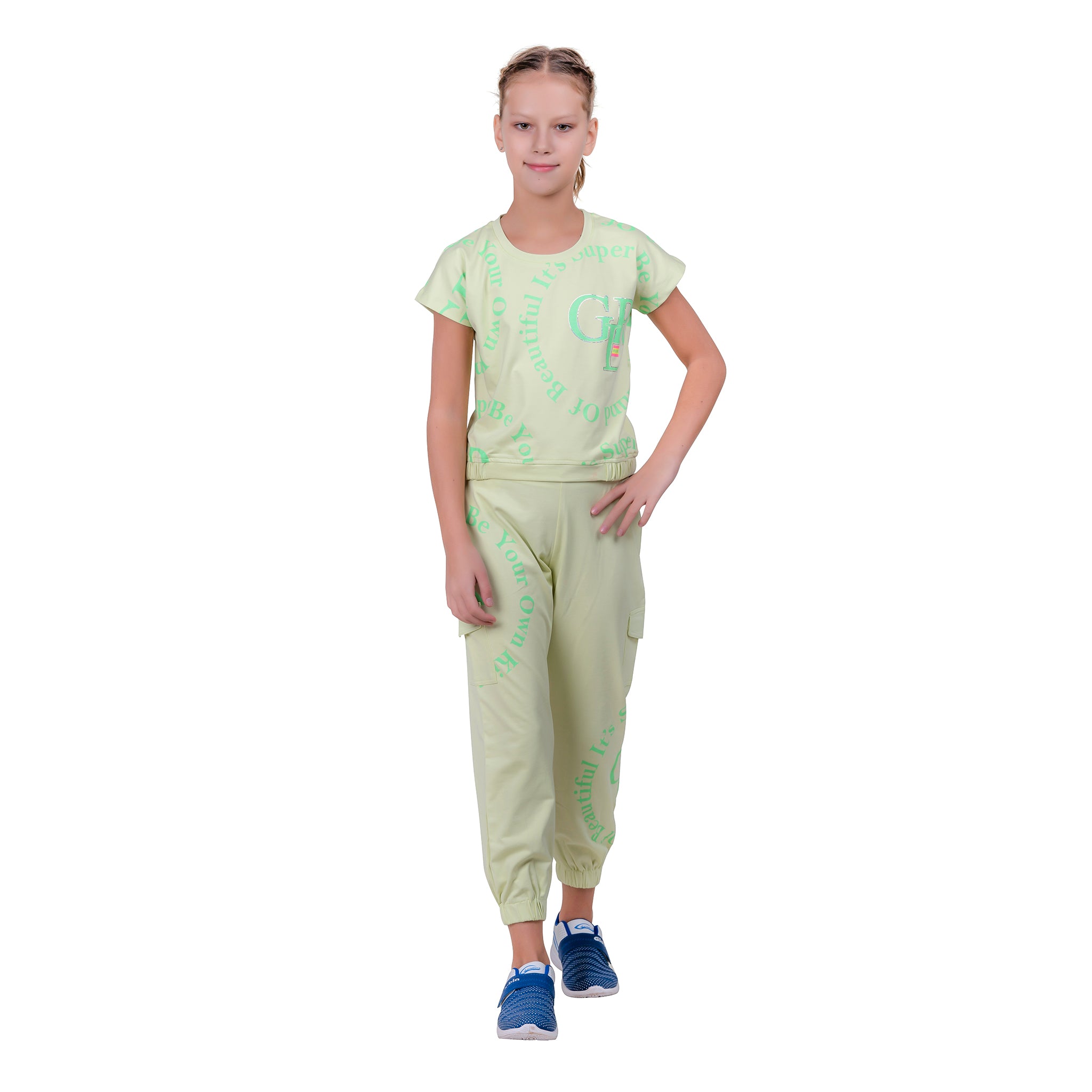 Magyar Sleeves Girl's Cotton Co-ord Set