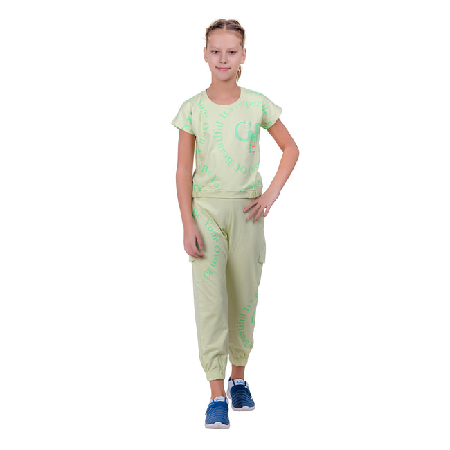 Magyar Sleeves Girl's Cotton Co-ord Set