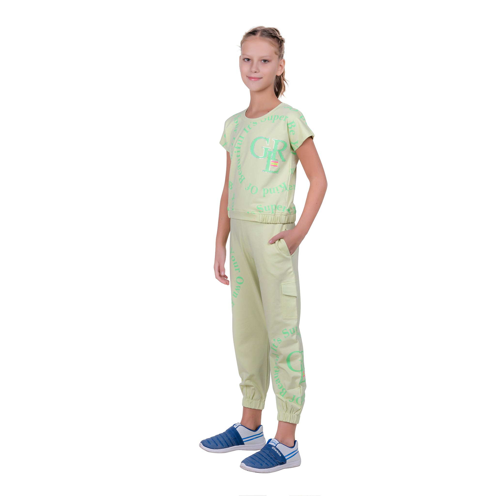 Magyar Sleeves Girl's Cotton Co-ord Set