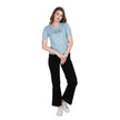 Round Neck Half Sleeves Designer Printed Cotton T-shirt / Tee For Women