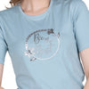 Round Neck Half Sleeves Designer Printed Cotton T-shirt / Tee For Women