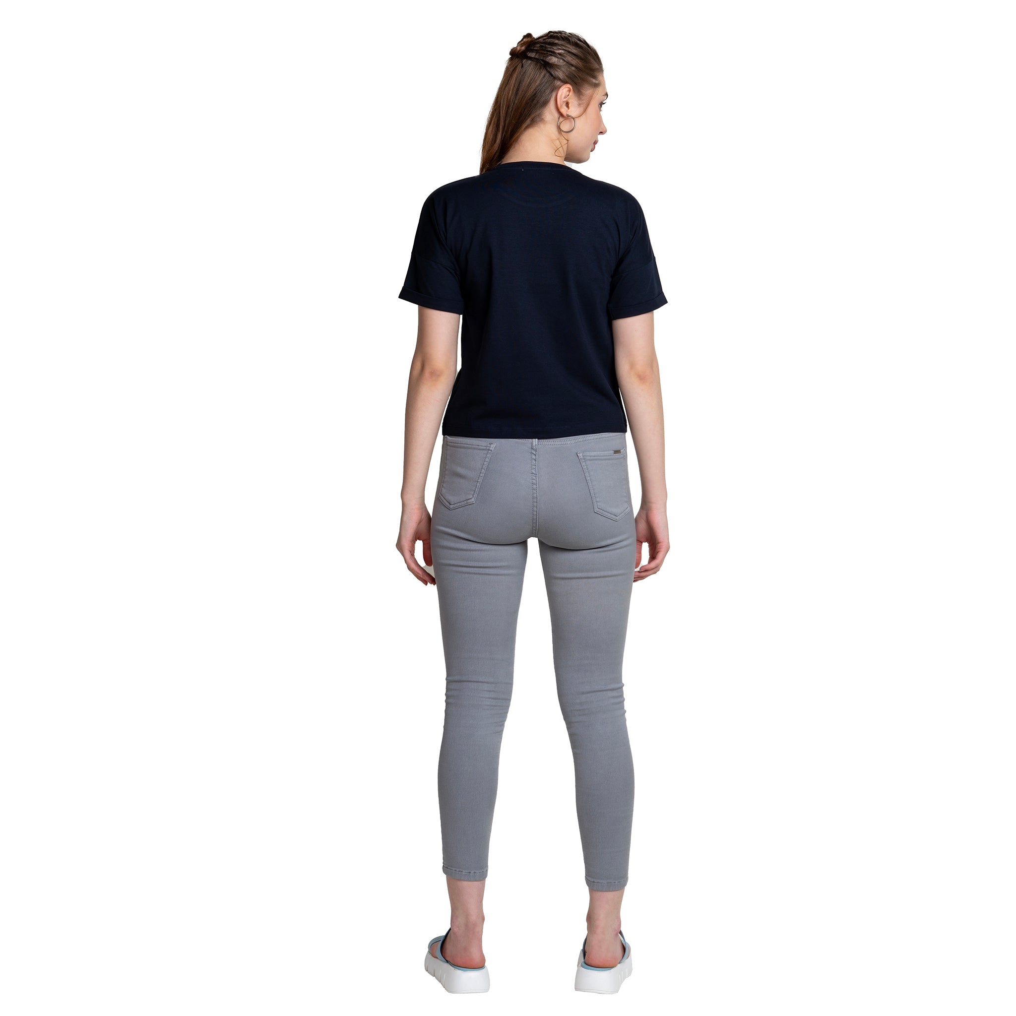 Astron – Women’s Magyar Sleeve Green Color Cotton T-Shirt