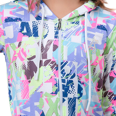 Girl's Printed Hoodie With Inner T-shirt.