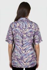 Astron – Abstract Swirl Print Shirt For Women