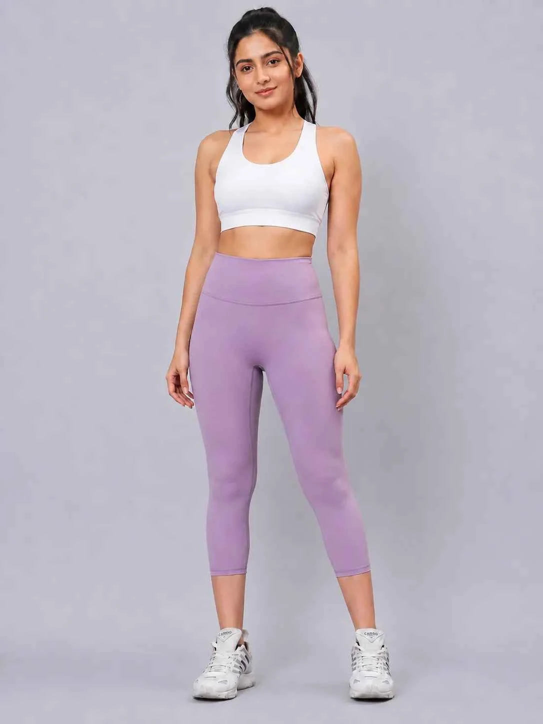 Astron High-Waisted Stretch Gym Leggings - 4-Way Stretch Cropped Sports Leggings for Women