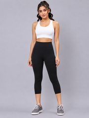 Astron High-Waisted Stretch Gym Leggings - 4-Way Stretch Cropped Sports Leggings for Women