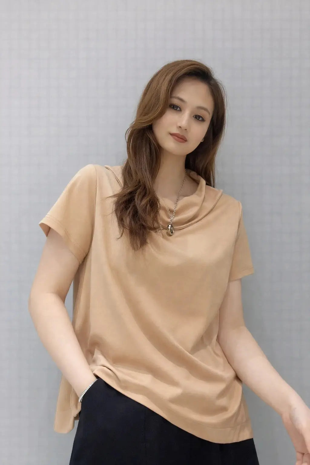 Women’s Cowl-Neck Casual Top - ASTRON