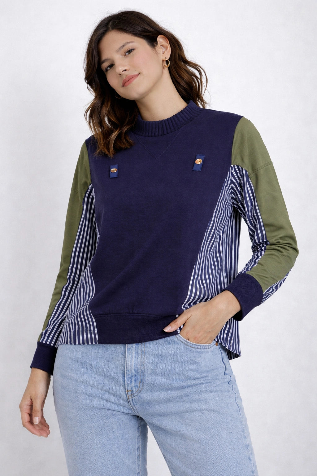 Women’s Color-Block Panel Sweatshirt
