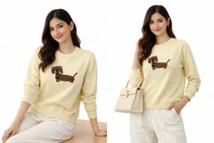 Women’s Dog Embroidery Sweatshirt