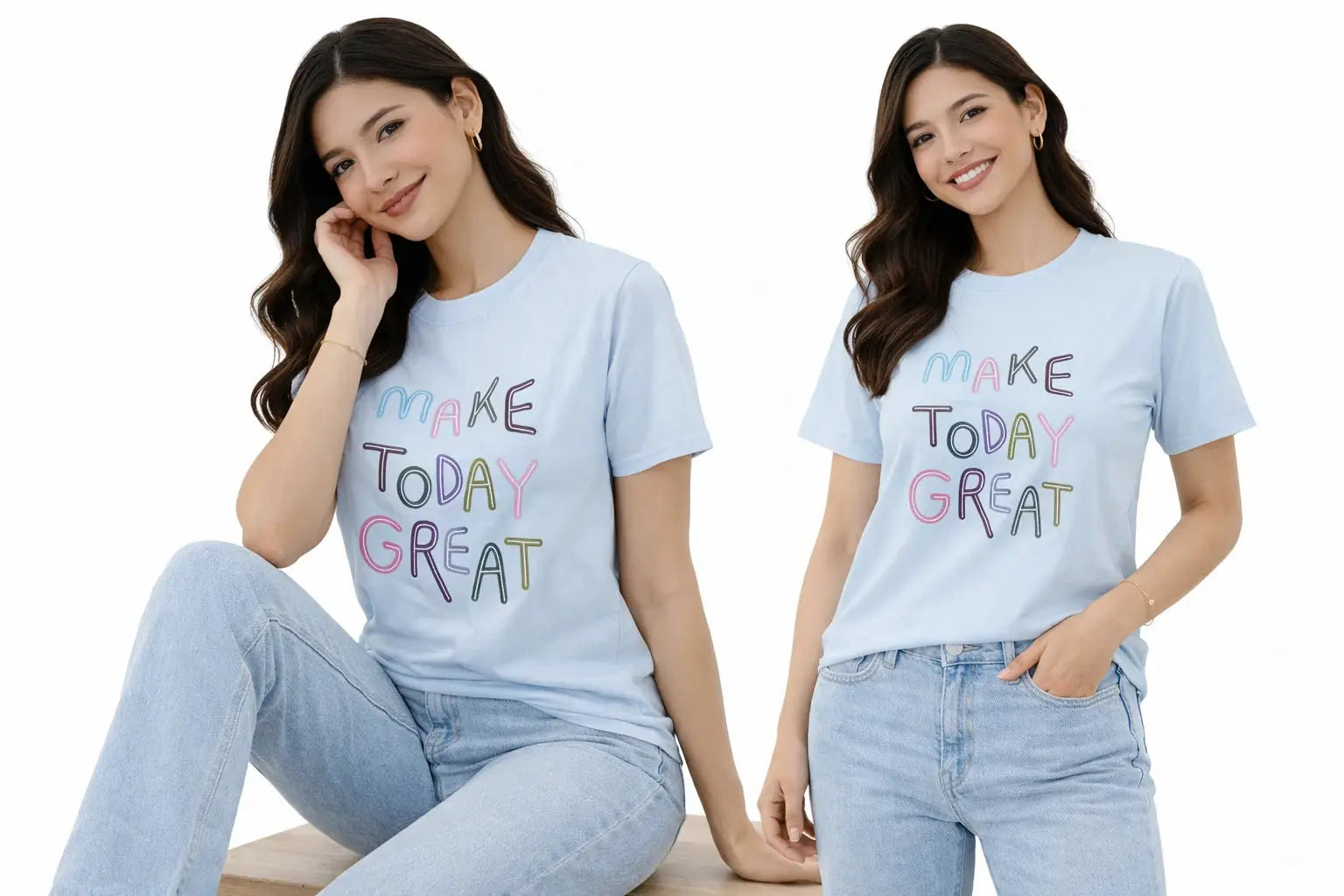 Women's Graphic T-Shirt - MAKE TODAY GREAT for Everyday Inspiration - ASTRON