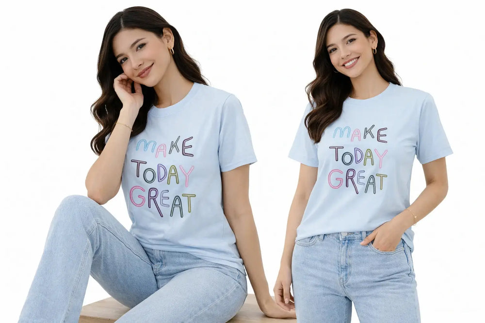 Women's Graphic T-Shirt - MAKE TODAY GREAT for Everyday Inspiration - ASTRON