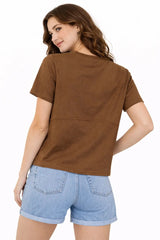 Women’s Box Fit Contrast Pocket Top with Zip Detail - ASTRON