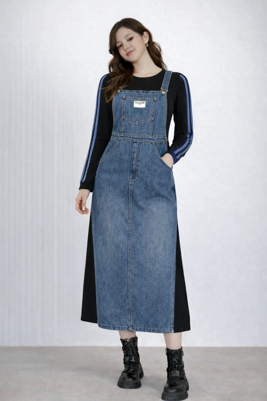 Women’s Denim Dungaree Dress