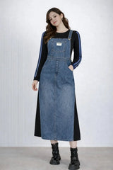 Women’s Denim Dungaree Dress - ASTRON
