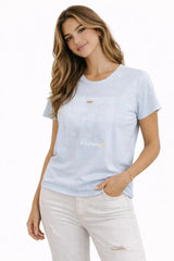 Love the New York Crop Top – Cotton Spandex Half Sleeve Tee - ASTRON