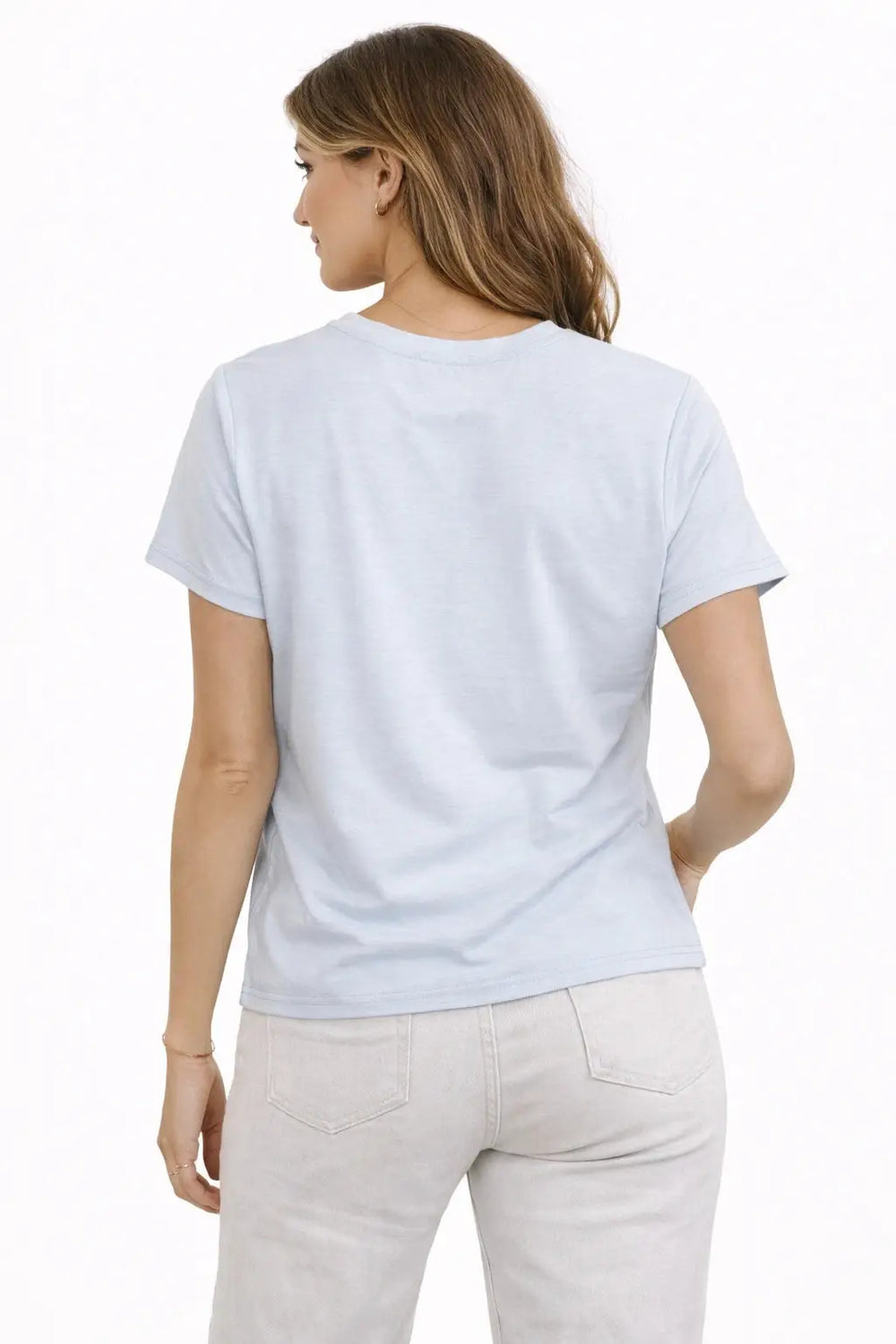 Love the New York Crop Top – Cotton Spandex Half Sleeve Tee - ASTRON