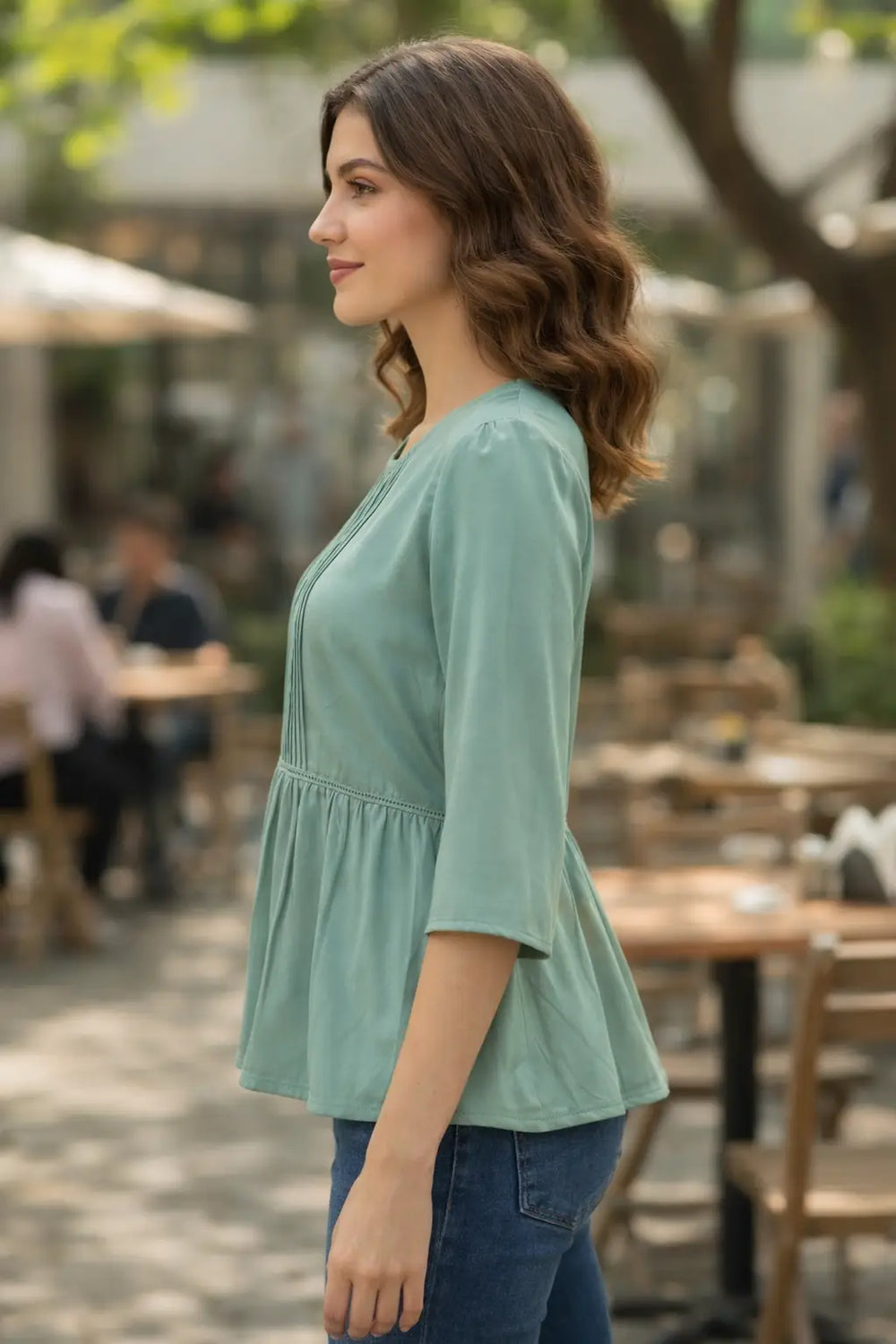 Women's Peplum Top for Effortless Style and Comfort - ASTRON