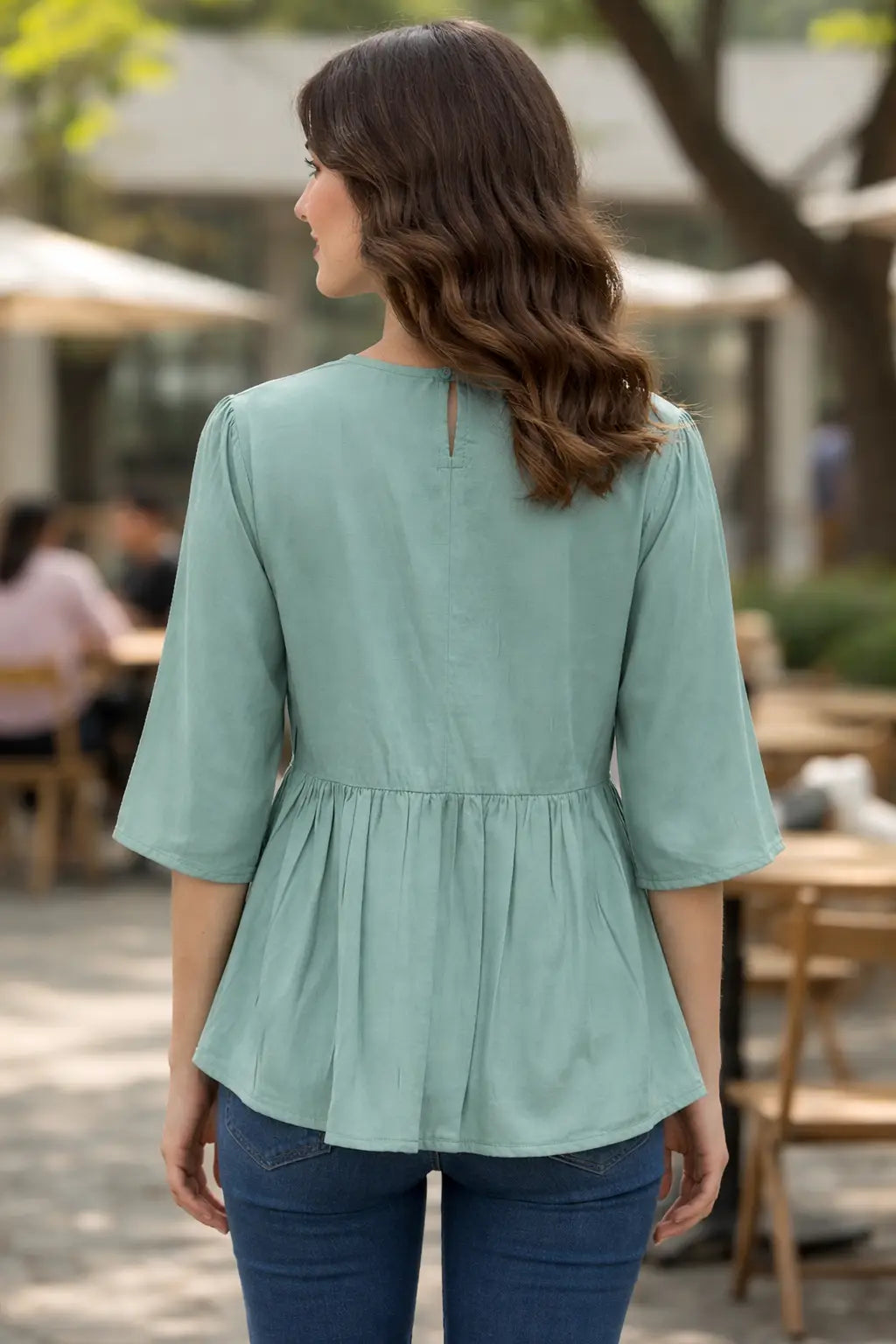 Women's Peplum Top for Effortless Style and Comfort - ASTRON