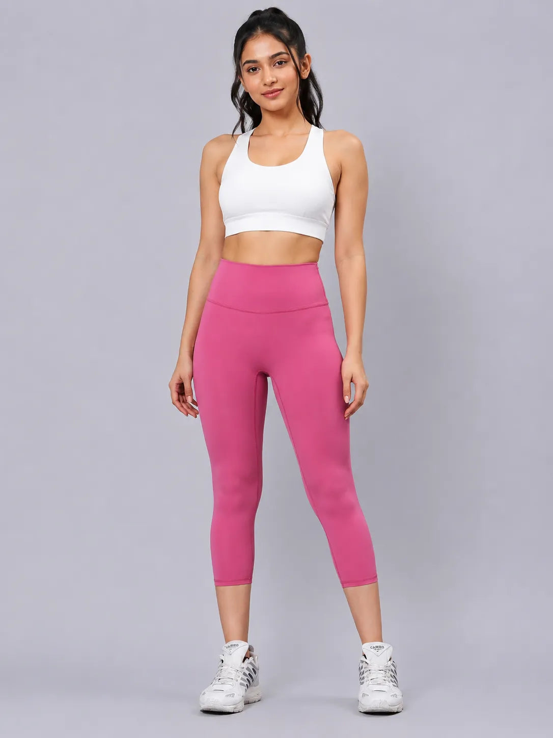 Astron High-Waisted Stretch Gym Leggings - 4-Way Stretch Cropped Sports Leggings for Women