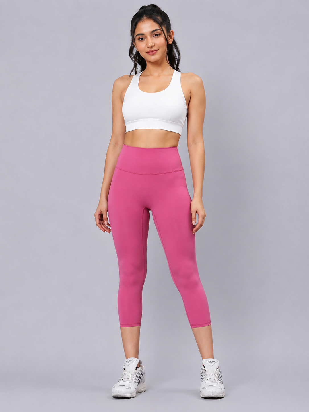 Astron High-Waisted Stretch Gym Leggings - 4-Way Stretch Cropped Sports Leggings for Women