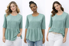 Women's Peplum Top for Effortless Style and Comfort - ASTRON