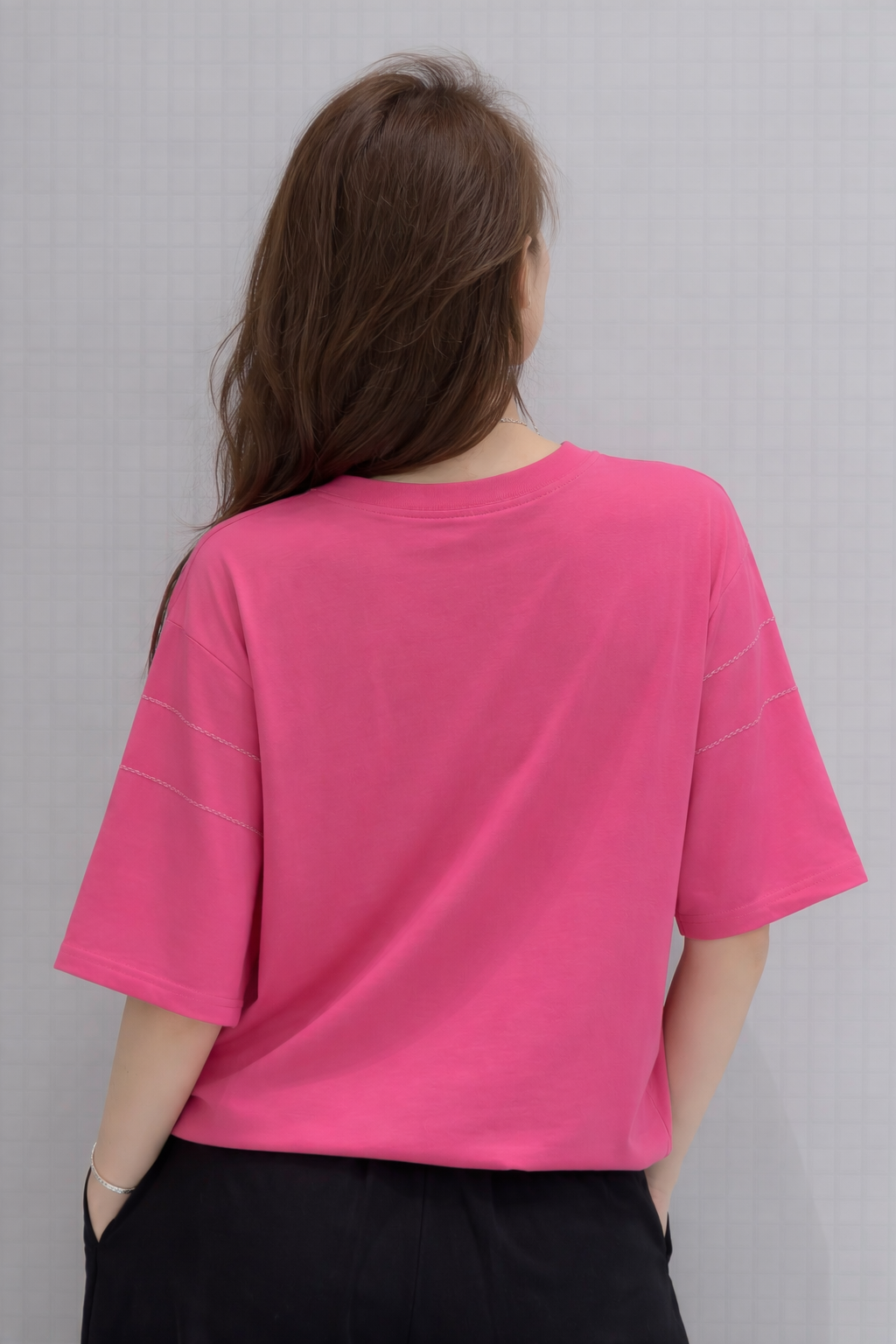 Women’s Oversized Casual Tee with Stitch Detail