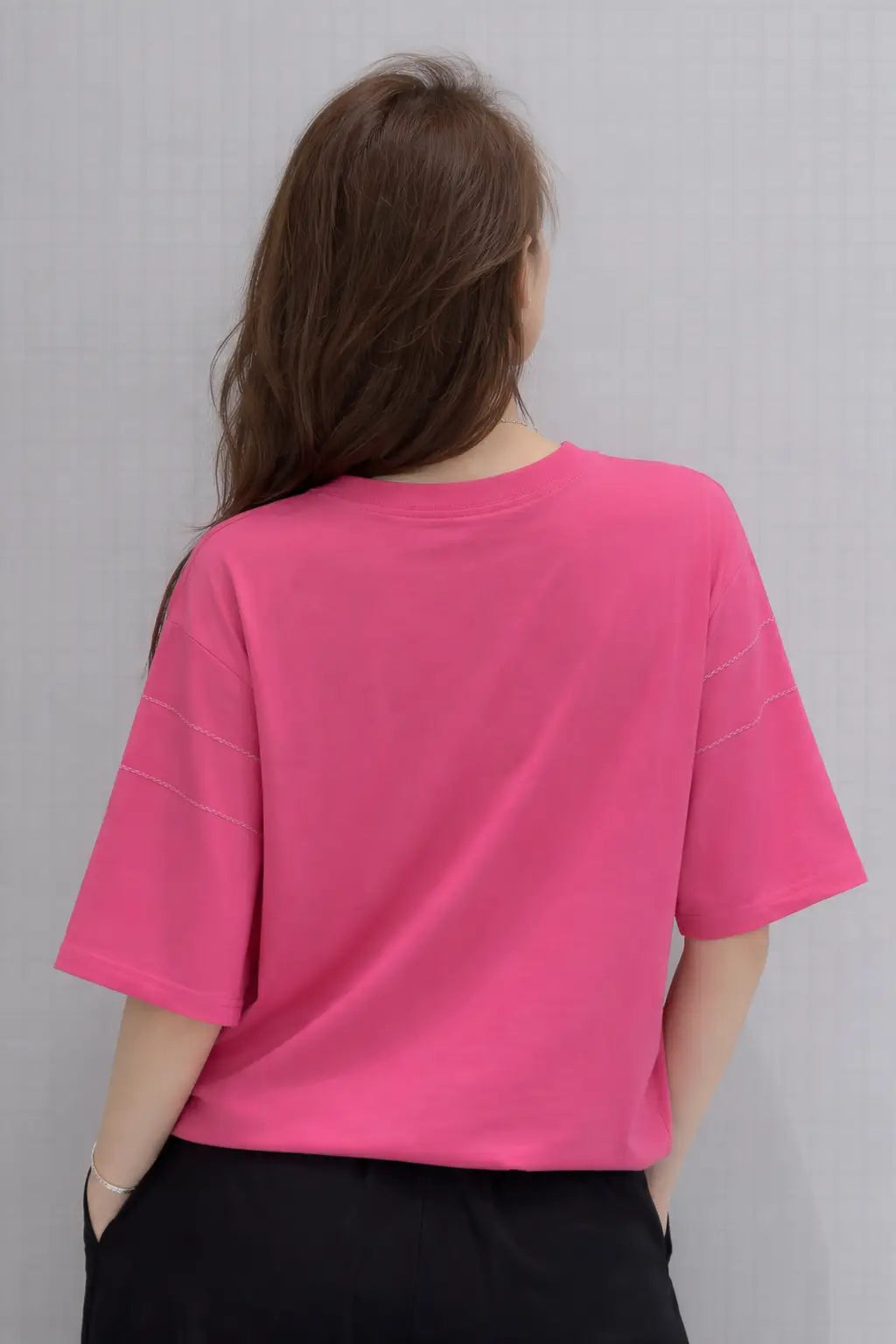 Women’s Oversized Casual Tee with Stitch Detail - ASTRON