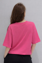 Women’s Oversized Casual Tee with Stitch Detail - ASTRON