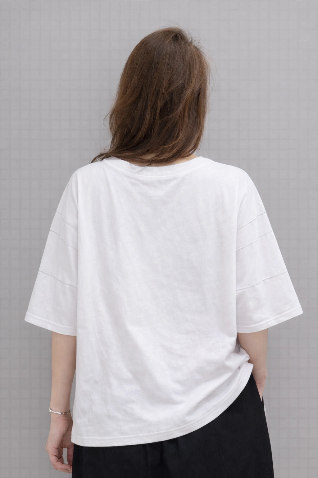 Women’s Oversized Casual Tee with Stitch Detail