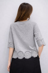 Women’s Lace Hem Casual Top