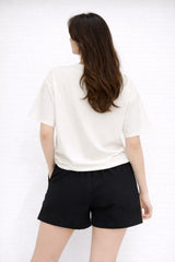 Women’s Solid Asymmetric Panel Top