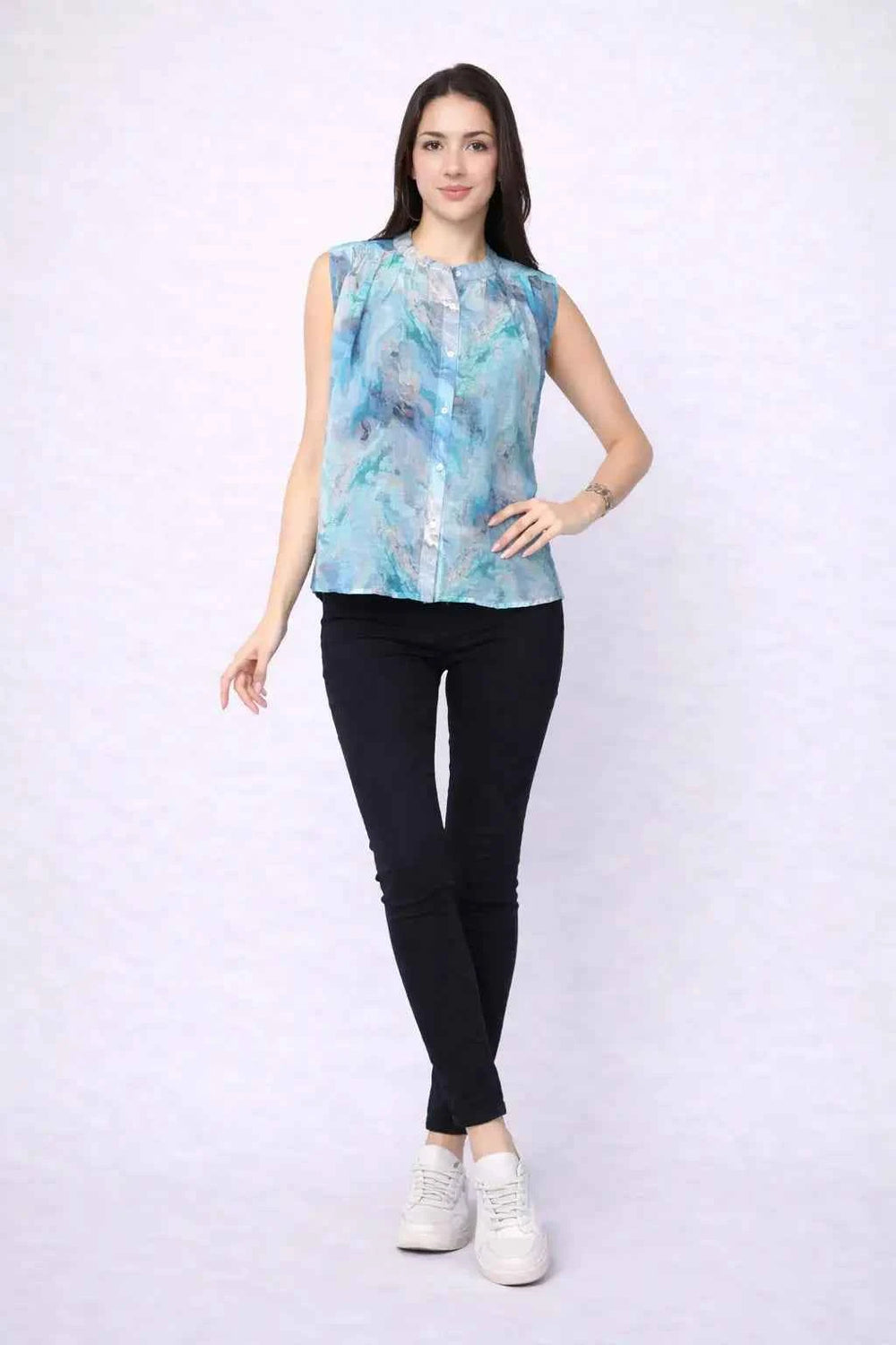 Astron – Sleeveless Comfort Fit Shirt for Women