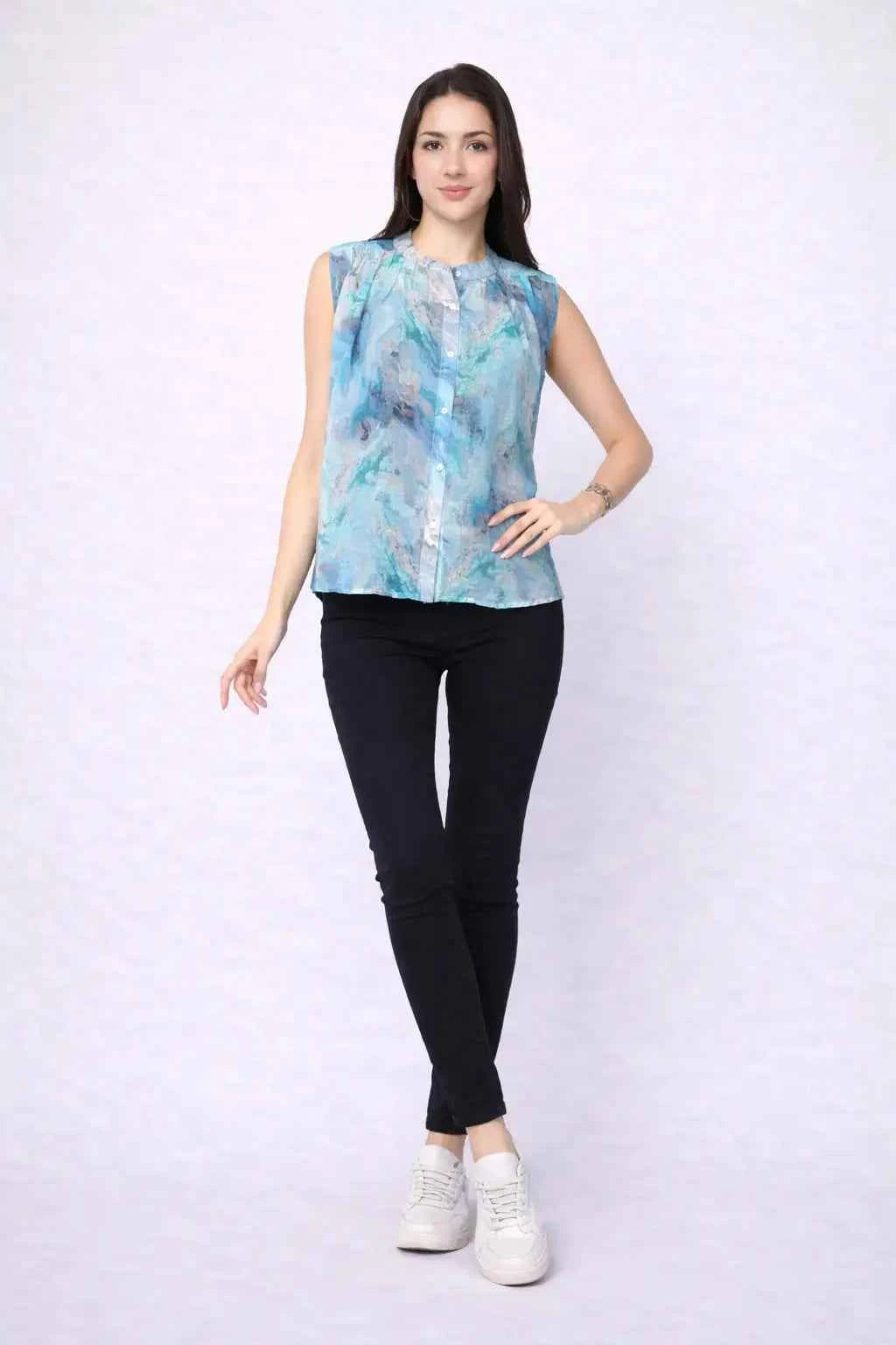 Astron – Sleeveless Comfort Fit Shirt for Women