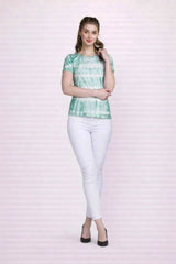 Astron – Tie-Dye Round Neck Cotton T-Shirt for Women