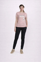 Ladies Typography Print Half Sleeve T-shirt